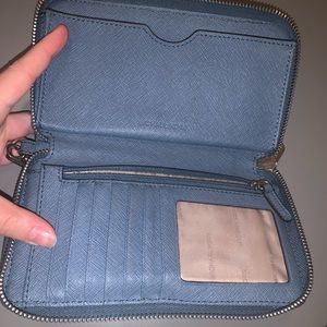 Michael Kors baby blue wristlet